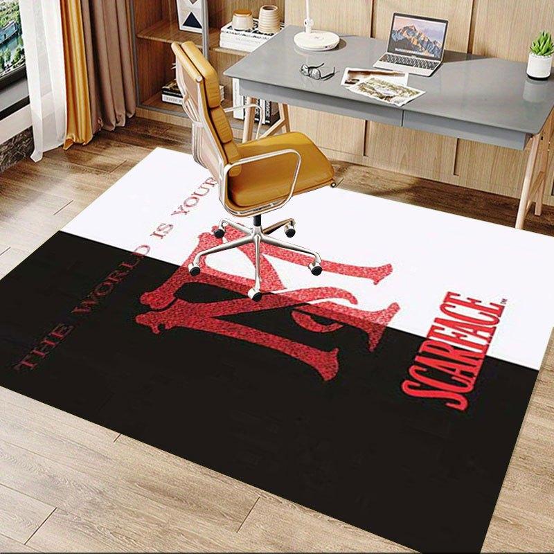 1pc Scarface Office Carpet Chair Mats Soft, Comfortable, All Season,Perfect for Home, Bedroom, or Office Decor, Perfect Gift for