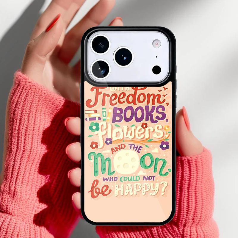 Read Books Library Bookshelf Quotes Phone Case for iPhone 17 Air 16e 15 14 13 Pro Max Back Cover for 12 11 Pro Coque