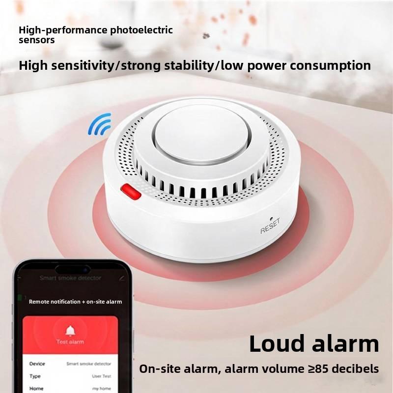 Wifi Smoke Detector With 360 Degree Detection For Home And Commercial Use