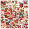 10/30/50PCS Cute INS Strawberry PVC Sticky Sticker Aesthetic DIY Decoration Scrapbooking Hand Accounting Supplies for Kids