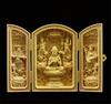 Wood Carving Guanyin, God of Wealth  Sculptures and Figurines High-quality Portable Home Room Office Wealth Luck Feng Shui Decor