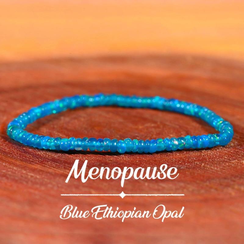 Natural Blue Beaded Bracelet, Elastic Rope Design, Natural Style, Daily All-match Fashion Bracelet