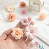 50Pcs New Multicolor Faux Flower Heads DIY Silk Artificial Flowers Heads Fake Peony Daisy Rose Flowers Home Decoration