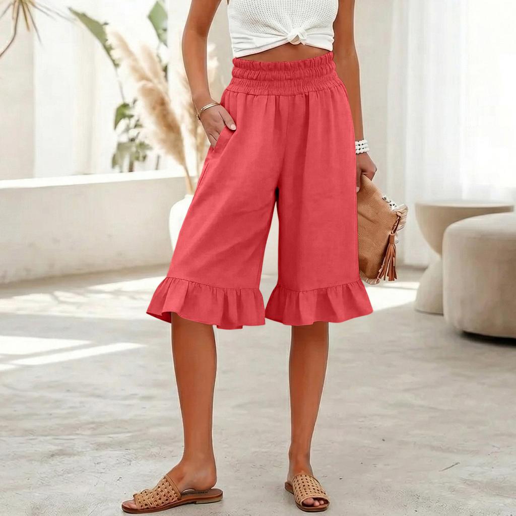 Damen Palazzo-Hose, Sommer, lässig, fließend, weites Bein, Strand, Reisen, Urlaub, Outfits