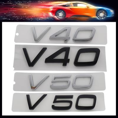 Lettres 3D Premium V40 V50 pour Suède SUV Voiture Tout-Terrain Capot Moteur Aile Coffre Queue Arrière Décalcomanie Emblème Badge Autocollant