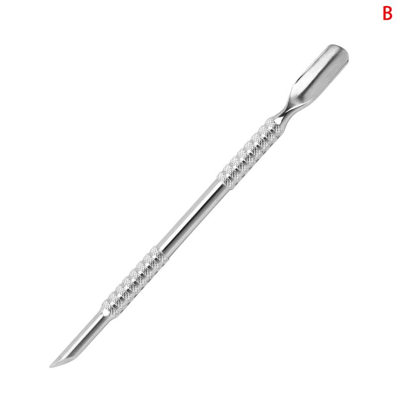 Nail Art Care Tool Double-Ended Shaped Stainless Steel Dual-Sided Cuticle Pusher Ingrown Toenail Lifter Remover Trimmer