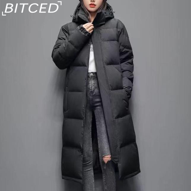 BITCED Couple's Matching Long Down-Filled Cotton Jacket Winter Thickened Warm Fashion Coat