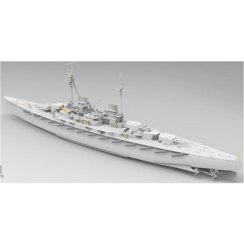 Takom Snowman 1/700 German Navy SMS Derfflinger 1917 Full Hull Model with 8 Metal Gun Barrels, Plastic Model Kit, TKOSP-7040, Molded In Color