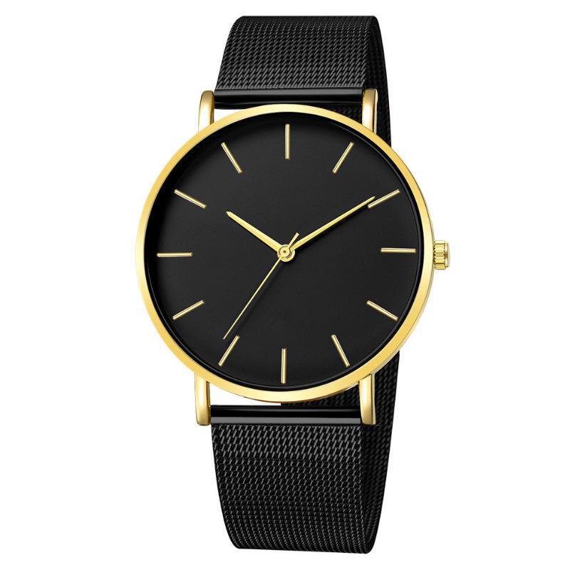 European and American Simple Fashion Men's Quartz Watch with Network Strap