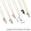 Cartoon Cats Pendant Necklace Cute Calico Cat Naughty Cow Kitten Animal Alloy Chain Jewelry for Women Men Trendy Friendship Gift