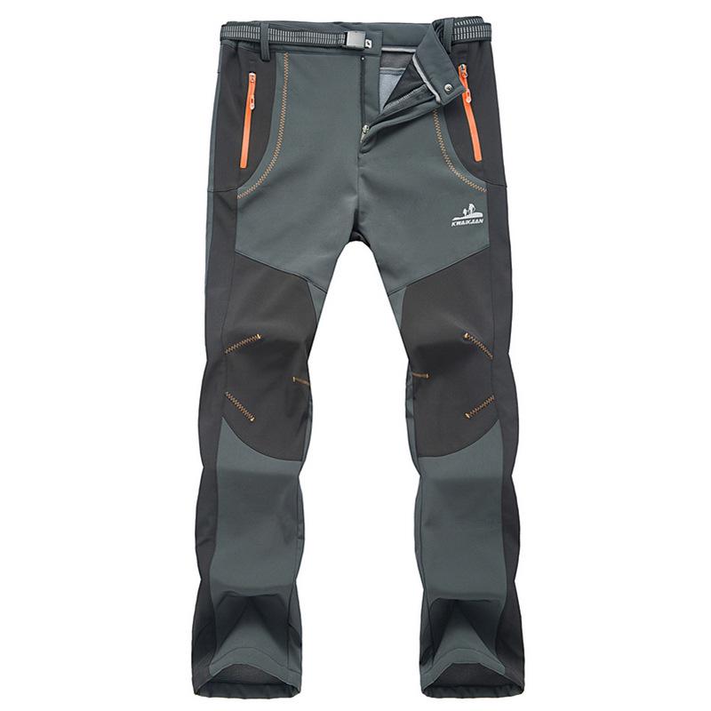 New Unisex Autumn/Winter Windproof Fleece Softshell Pants - Warm, Thickened Outdoor Mountain Gear