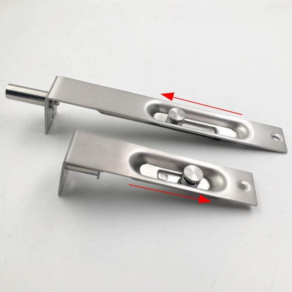 2 Pack Door Flush Bolt Stainless Steel Security Door Guard Concealed 4 Inch 6 Inch 8 Inch Door Buckle Concealed Latch