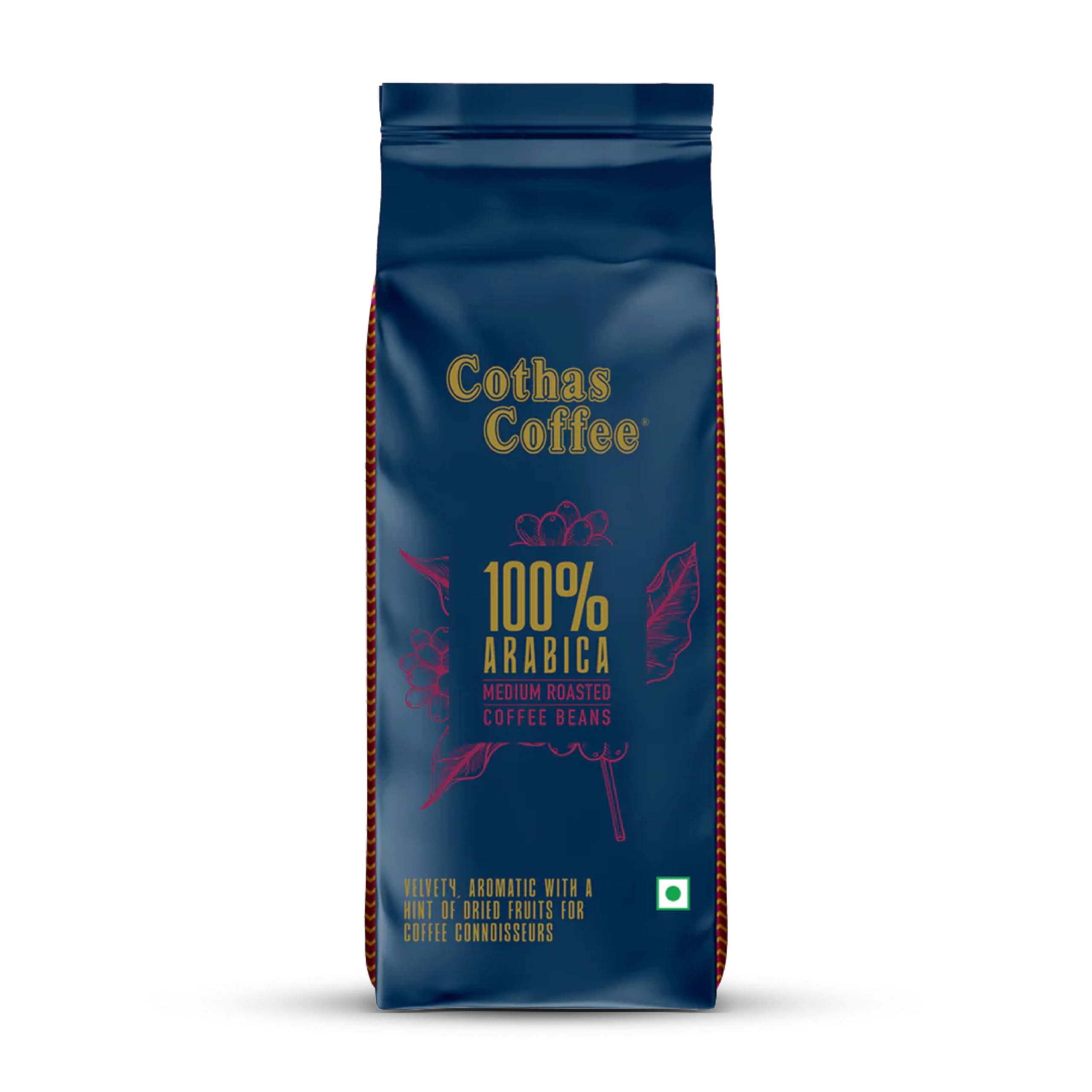 Cothas Coffee 100% Arabica Medium Roast Coffee Beans | Premium Roasted Coffee Beans | Velvety & Aromatic with Dried Fruit Notes | Balanced & Smooth