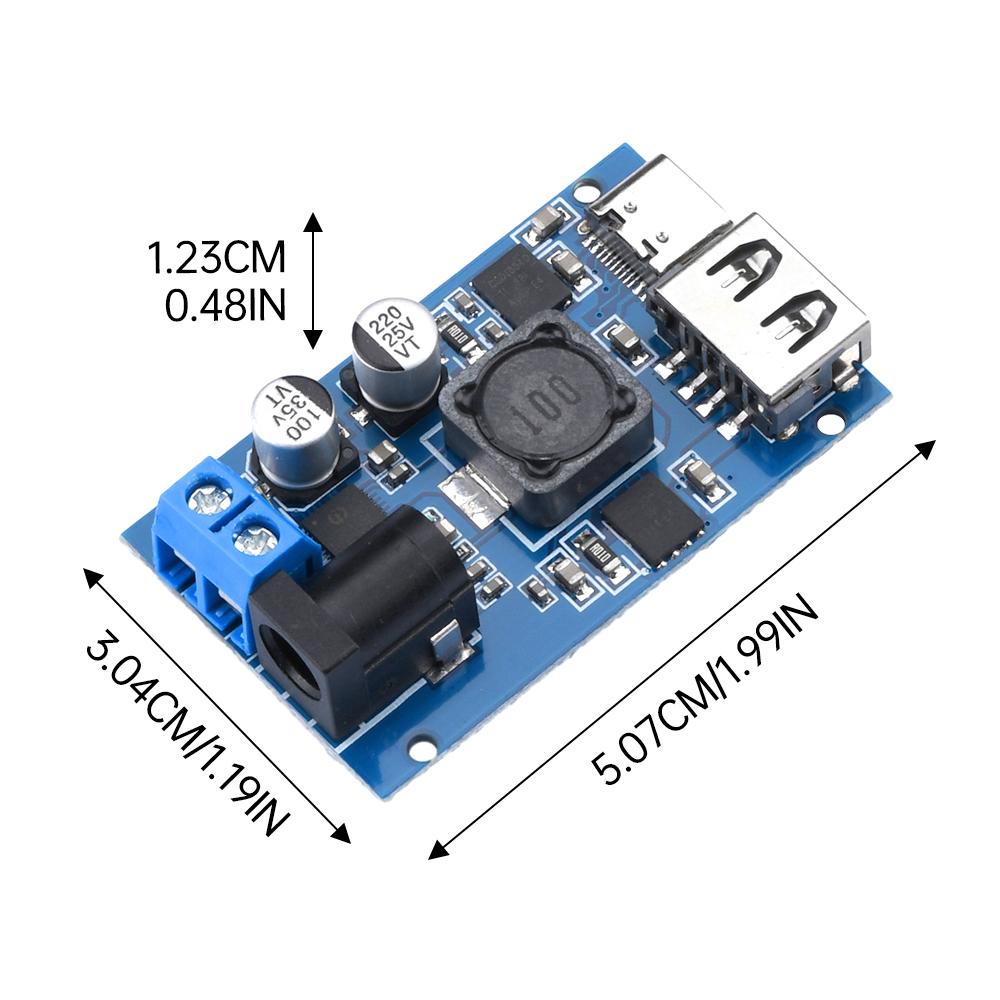 QC3.0 PD3.0 PPS Step Down Power Supply Module DC-DC 8.2V-32V to 3V-20V Buck Converter USB+Type-C Dual Port Output