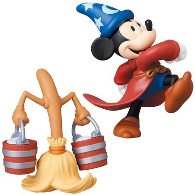 UDF Ultra Detail Figure Disney Series 10 MICKEY MOUSE BROOM Mickey Mouse Bloom Height Painted Finished Figure No.690 & & Approx. 68/65mm Non-scale