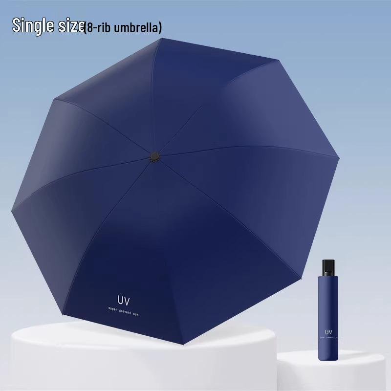 Twelve-Rib Thickened Reversible Umbrella - Large Folding Dual-Use for Rain & Sun Protection