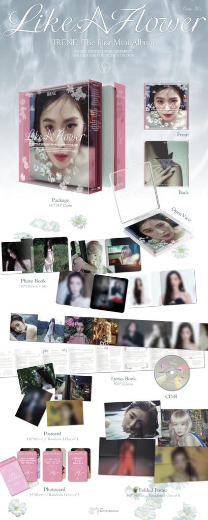 Red Velvet Irene Like A Flower 1st Mini Album with Tracking Sealed (Case Version)