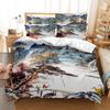 Ink Painting King Queen Duvet Cover Chinese Landscape Painting Bedding Set Adults Idyllic Scenery Mountain Polyester Quilt Cover