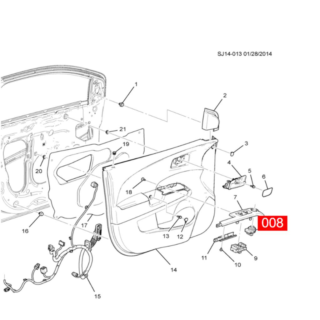 1PC Left & Right Side Mirror Adjust Control Switch for Chevrolet Sonic 2012-