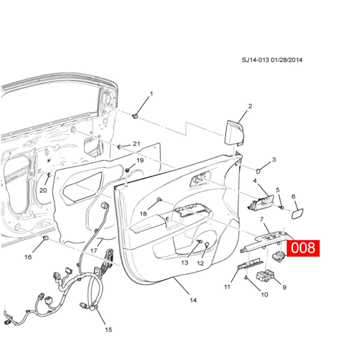 1PC Left & Right Side Mirror Adjust Control Switch for Chevrolet Aveo 2012-2016