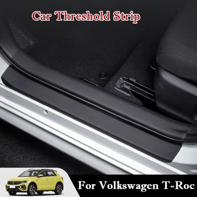 For Volkswagen T-Roc 2018-2026 Car Threshold Strip Protective Stickers Door Trunk Scratch Trampling Resistant Interior Stickers