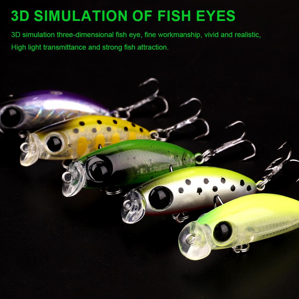 5PCS 6cm/2.36inch Lure, Bass Exploding Lure Set with Organiser, Freshwater Saltwater Floating Exploding Lure