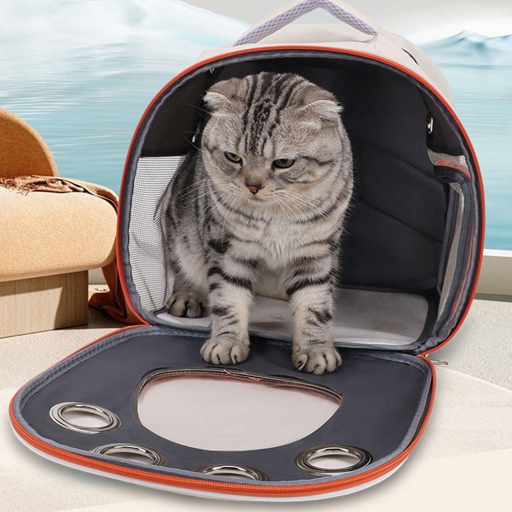 Foldable Travel Cat Carrier Lightweight Portable Pet Bag Easy To Carry Pet Backpack Going Out