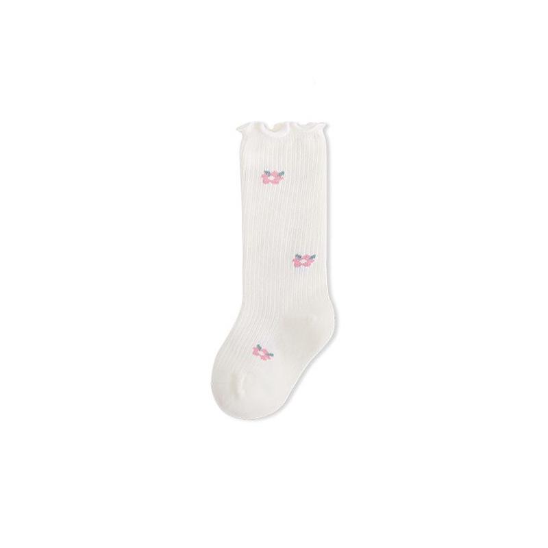 Newborn Lace Princess Mid-Calf Socks - Loose Cuff, Gentle Fit for Autumn & Winter.
