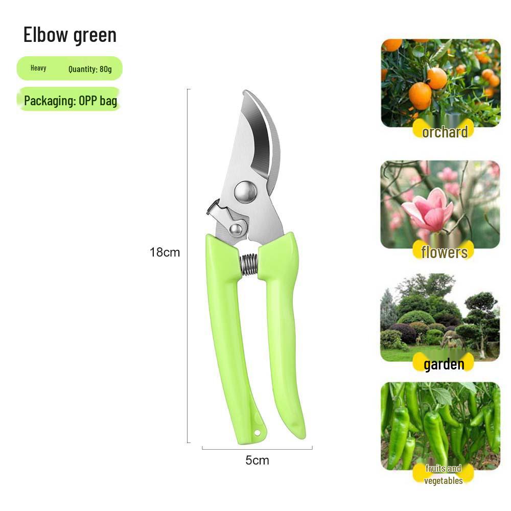 Heavy Duty Stainless Steel Pruning Shears - Multipurpose Garden and Fruit Picking Scissors