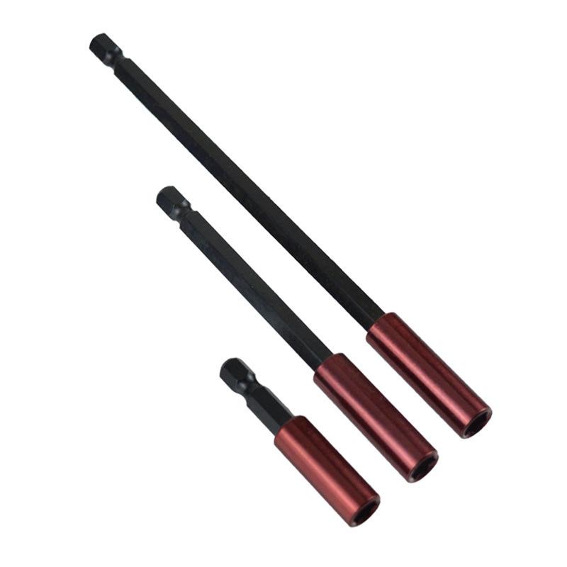 5 Stück/Set Sechskant, Oberflächenelektrophorese Rote Chargenkopf-Verlängerungsstange Kombination, Chargenkopf-Verlängerungshülse 1/4 Magnetischer Wind-Chargenkopf