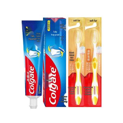 Colgate Total Cavity Protection Fresh Mint Toothpaste with Toothbrushes