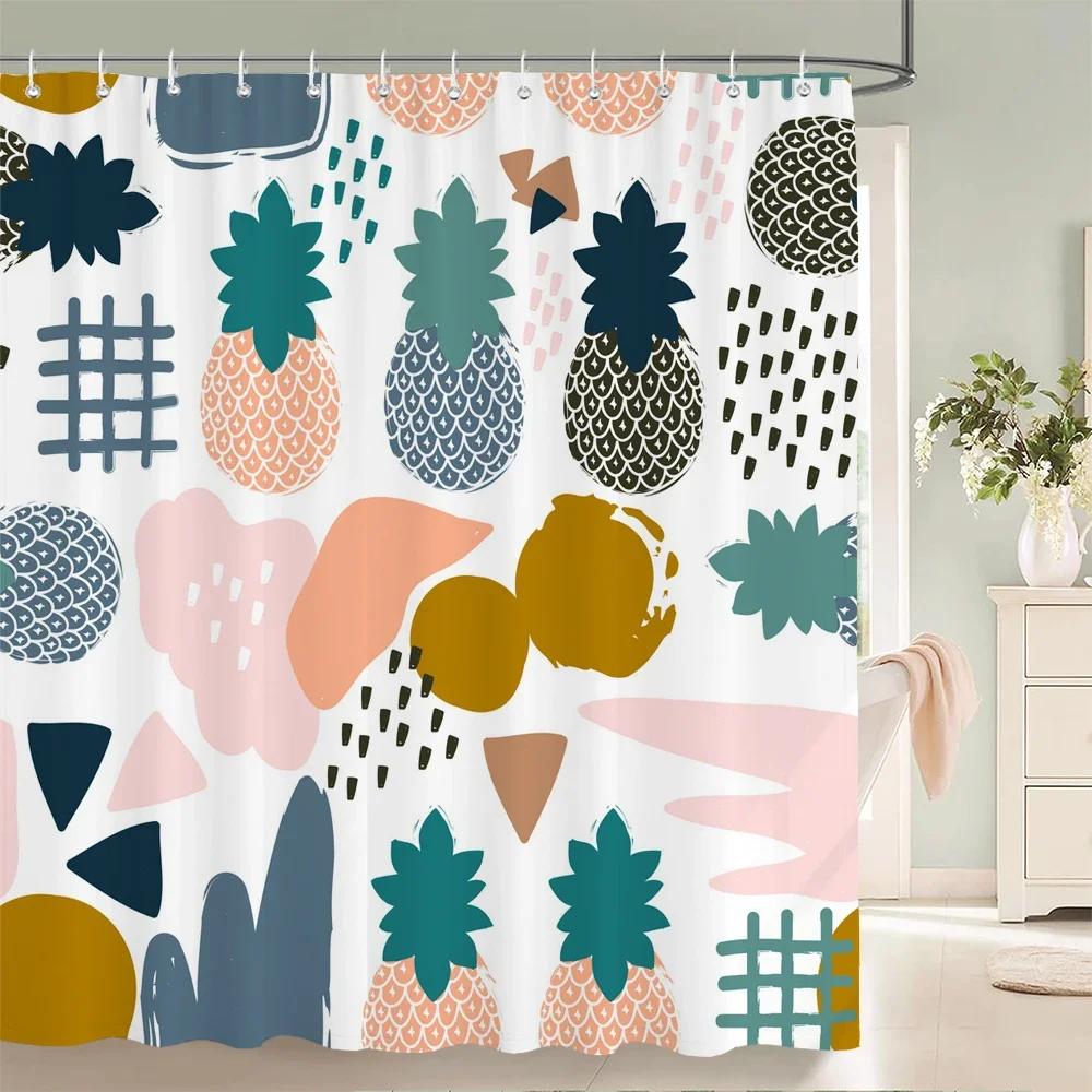 Palm Trees Leaves Shower Curtain Bathroom Waterproof Polyester Shower Curtain Printing Curtains for Bathroom Shower with Hook0