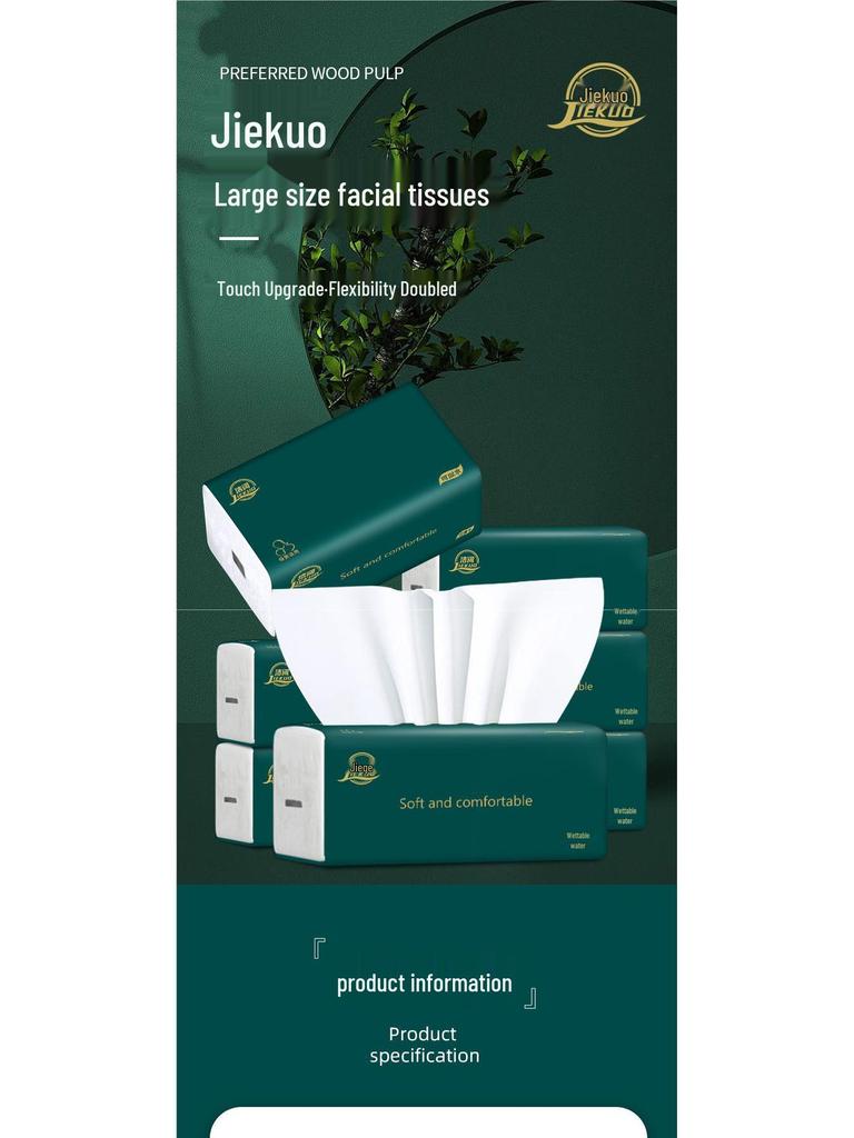 20 Pack Value: 620-Sheet 5-Ply Extra Thick Facial Tissue for Home Use, Suitable for Dry & Wet Conditions