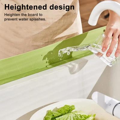 Silikon Spülbecken Spritzschutz Rutschfest Saugnapf Wasserspritzschutz Wiederverwendbar Küchenspüle Arbeitsplattenrand Spritzschutz Brett