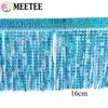 1-5M 16cm Meetee Sequin Tassel Fringe Latin Dress Lace Trims Ribbon Clothes Fringes Fabric Garment Crafts Sewing Accessories