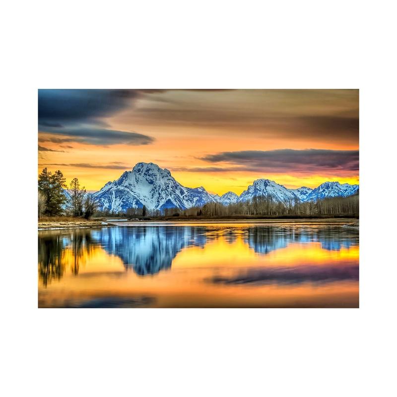 WCIC New Art Cloth Krásná krajina Malba Scéna Dekorace Malba Scéna Domácí Pozadí Nástěnná dekorace Obraz Závěsný obraz