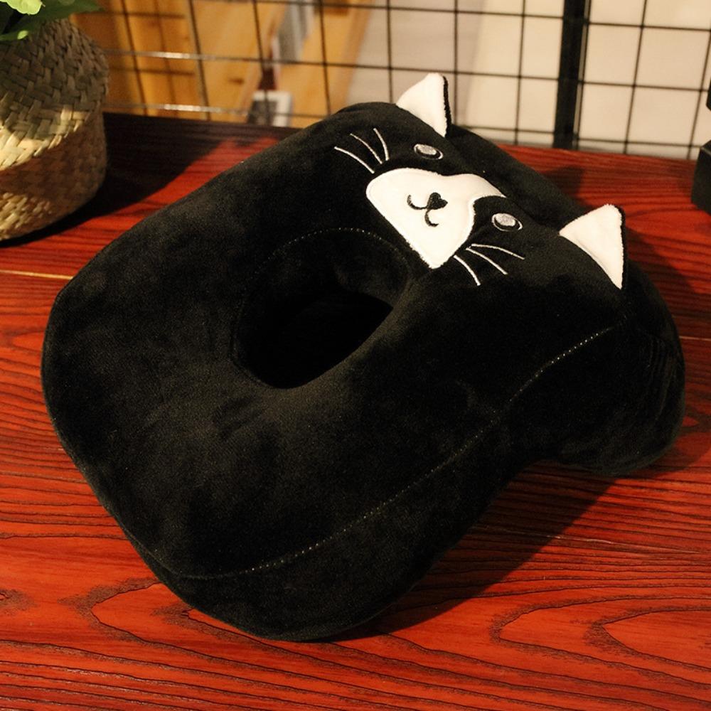 Hohles Loch Plüsch Nickerchenkissen Tiermuster Schlafkissen Tragbares Schreibtisch-Ruhekissen Büro