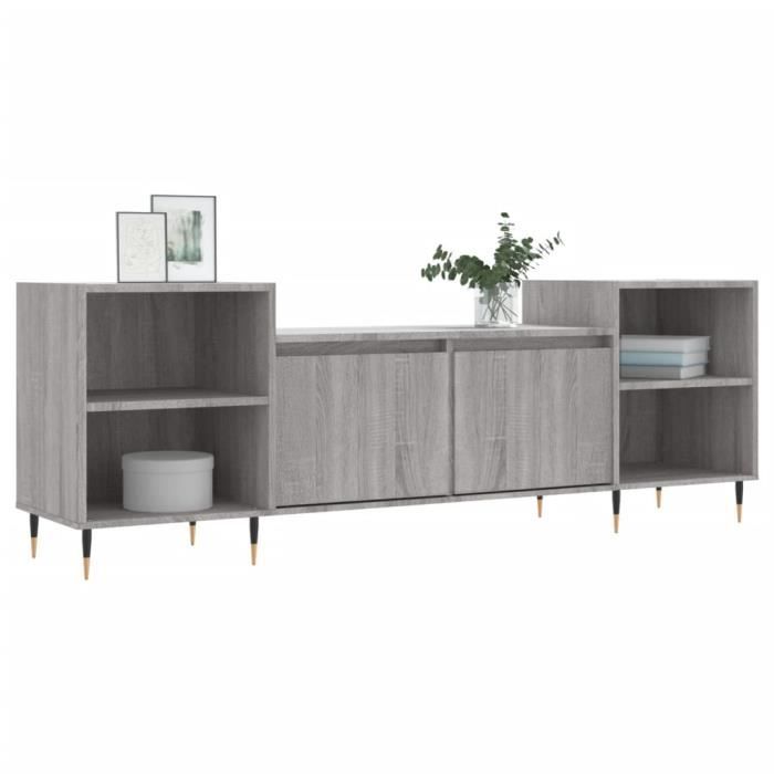 VidaXL TV Stand Sonoma Grey 160x35x55 Cm Engineered Wood 831338