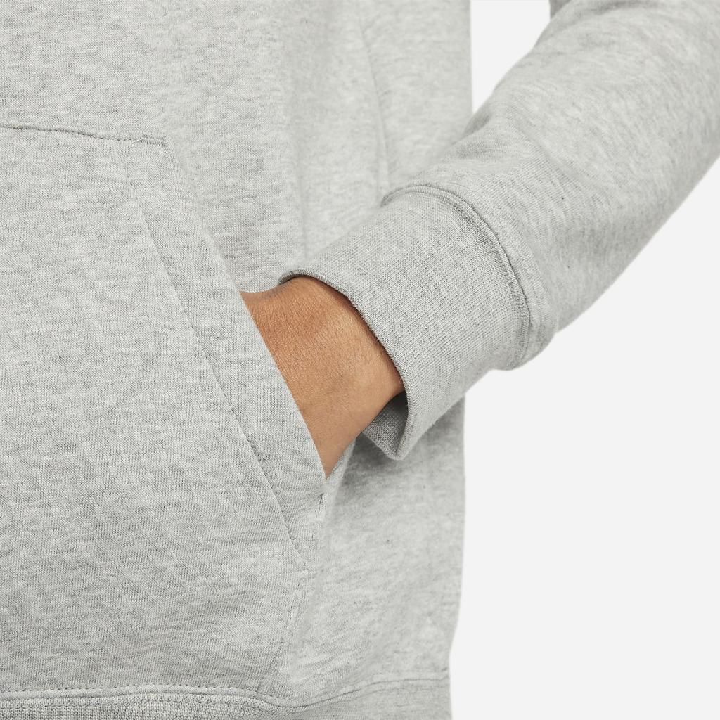 Nike Bluză de trening casual cu mâneci lungi, cu guler înalt și fermoar scurt, pentru femei, culoare uni, gri, DQ5839-063