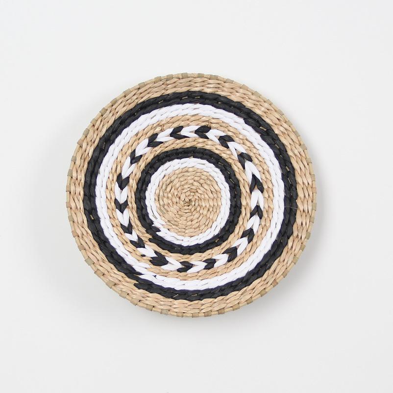 Bohemian Woven Wall Basket Set - Decorative Grass Hangings for Living Room or Entryway