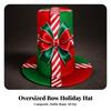 Christmas Top Hat Soft Pull-on with Bow Motif Photo Prop
