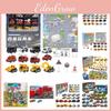 Christmas Countdown Calendar Car Blind Box 24 Days Alloy Fire Engine Set Toy