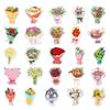 50-Sheet Fresh Flower Bouquet Cartoon Plant Journal Stickers for Scenery Decoration