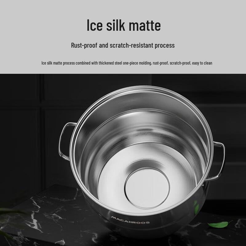 Maikaluo 30cm doppelstöckiger Dampfgarer aus Edelstahl