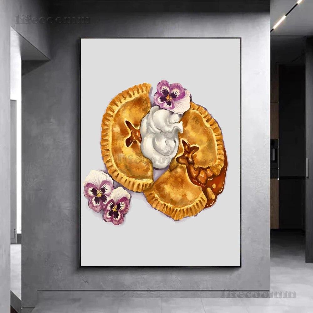 Sunn frokost Kunstplakat Dekorasjon Mat Foto Kunst Veggmaleri For Restaurant Kjøkken Dekor Plakat og trykk Ingen ramme