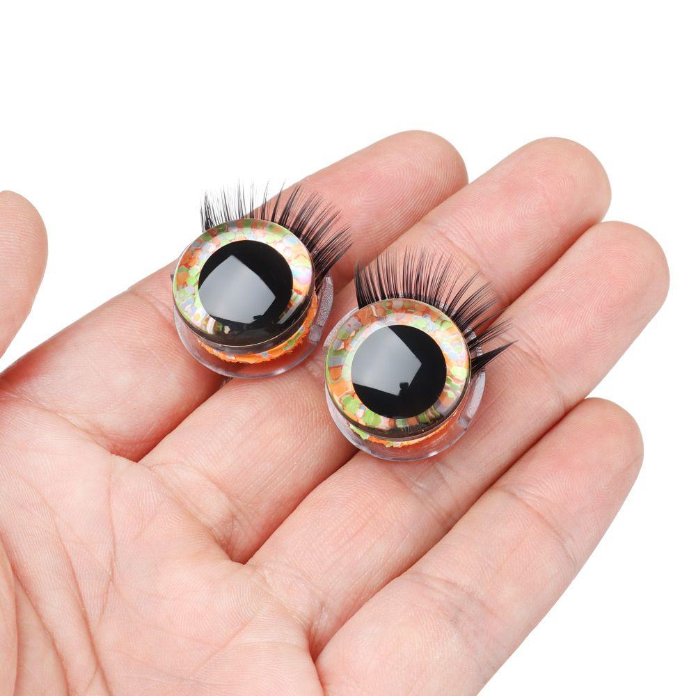 Toy Parts Doll Bear Crafts Stuffed Toys Eyes +Eyelash 3D Doll Eyelash Eye Accessories