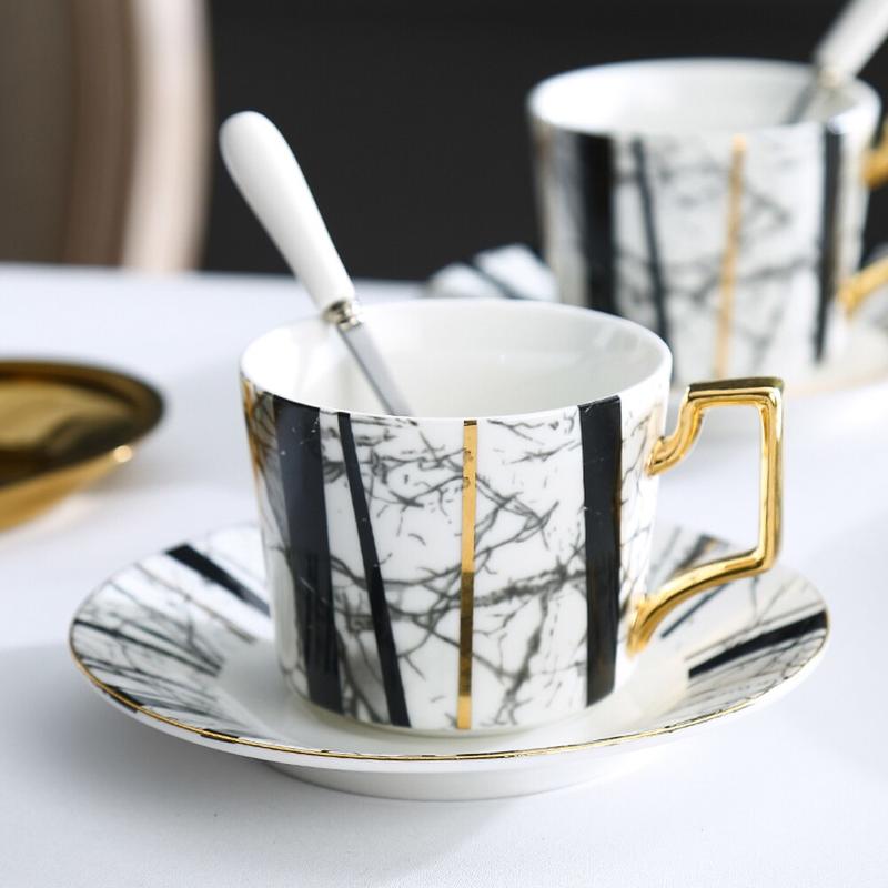 Ceramic Coffee Cups Tea Services Home Cups With Water High Quality Bone Tea Cups Sets Coffee Cups Tea Services Ceramic Cups Spoons