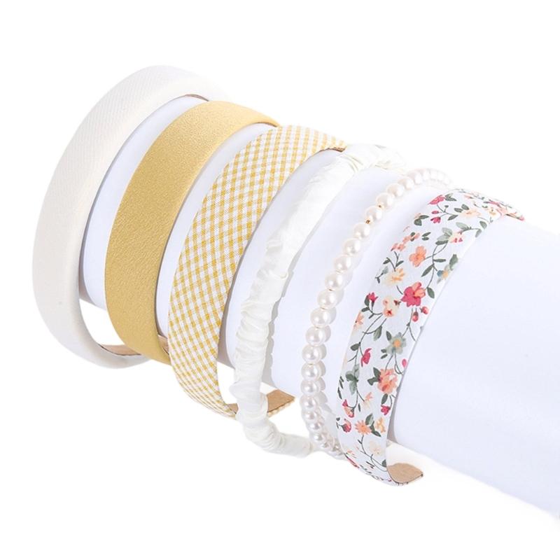 

6pcs or 7pcs Set Fashionable Hairband High Top Design Hair Hoop Secure Fit Comfortable Wear For Various Occasion
