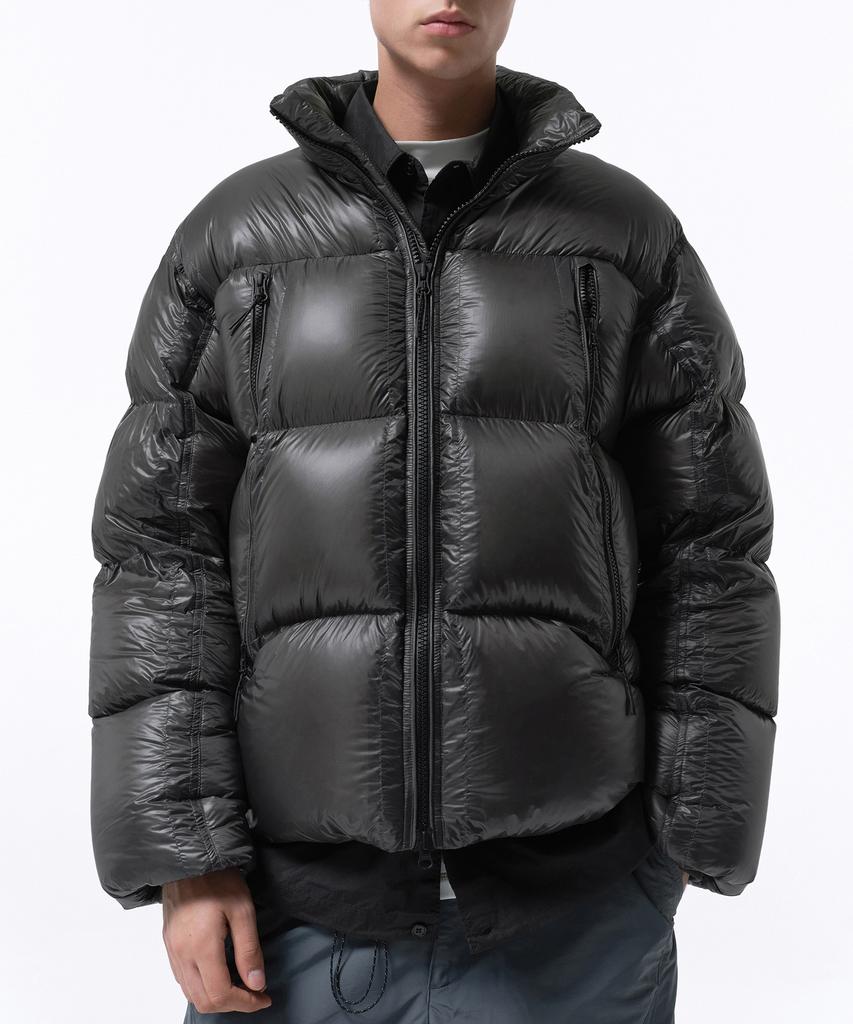 Musinsa Standard [City Leisure] Sheer Ripstop Double Pocket Down Short Padded Jacket [Grey]