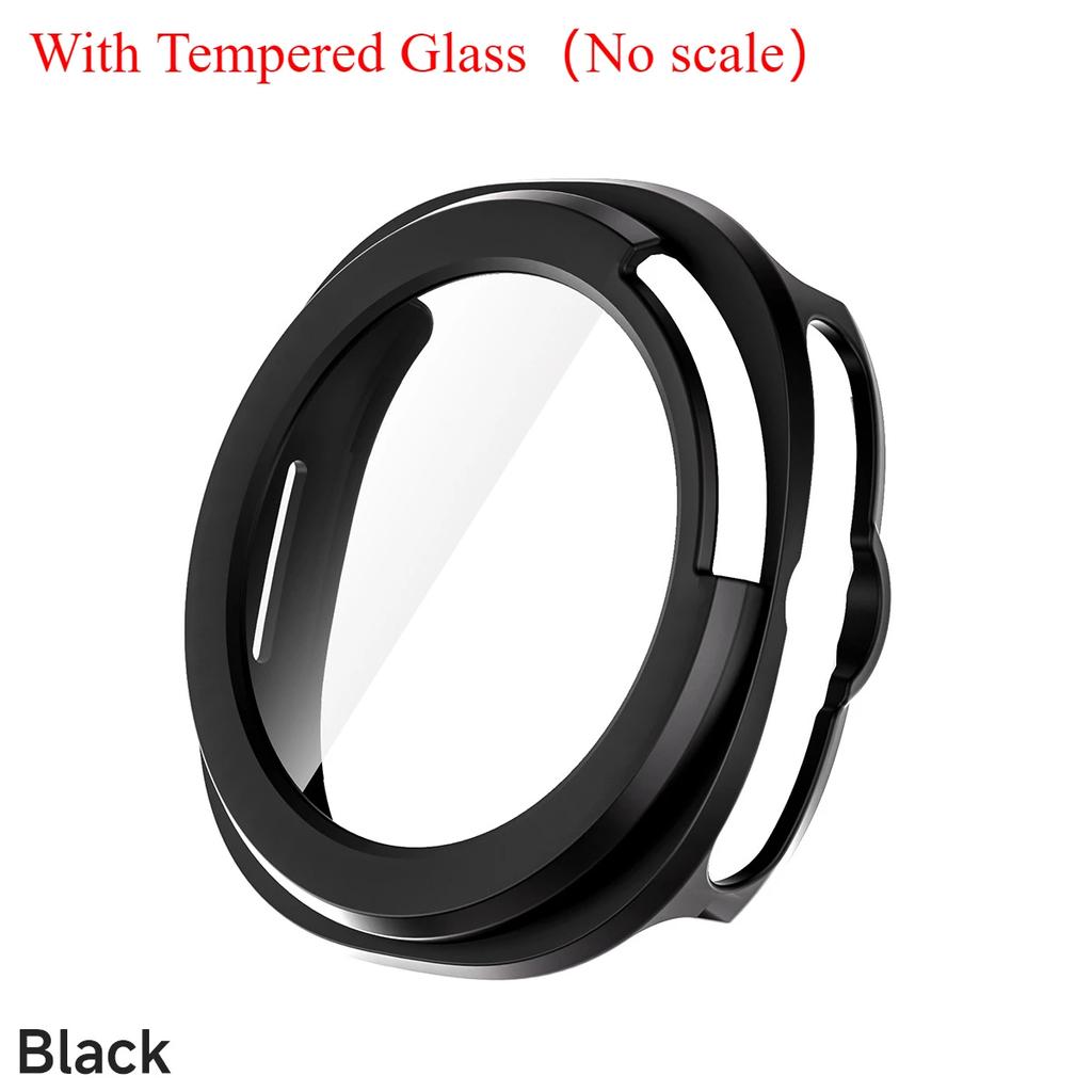 Protector Case For Samsung Galaxy Watch 8 Classic PC Hollowed Cover Protective Bumper Shell Tempered Glass Screen Accessories